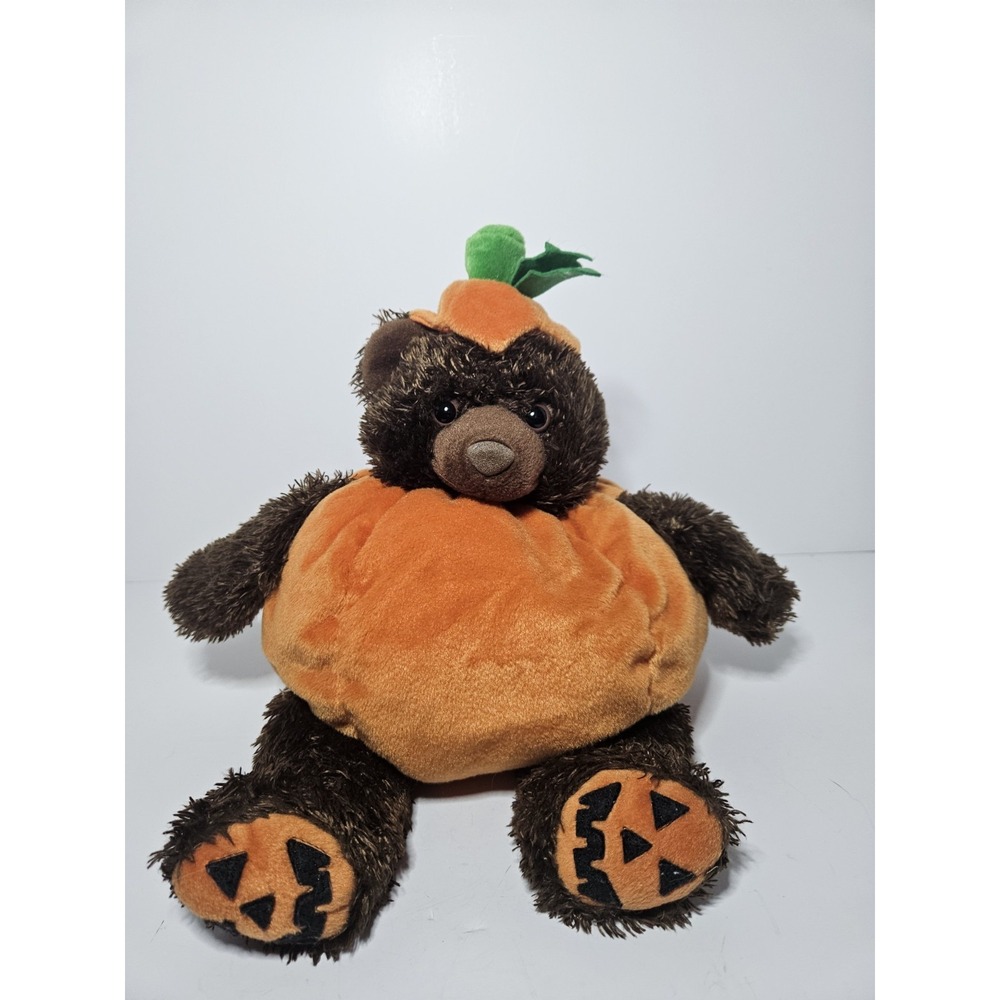 Fiesta Halloween Pumpkin Costume Bear Plush Stuffed Animal Jack O Lantern Feet